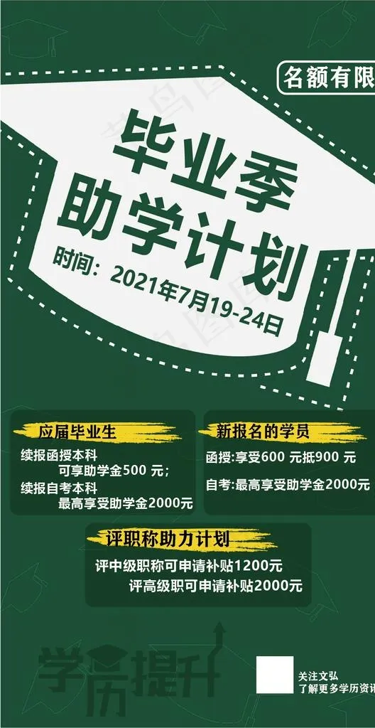毕业季海报图片ai矢量模版下载