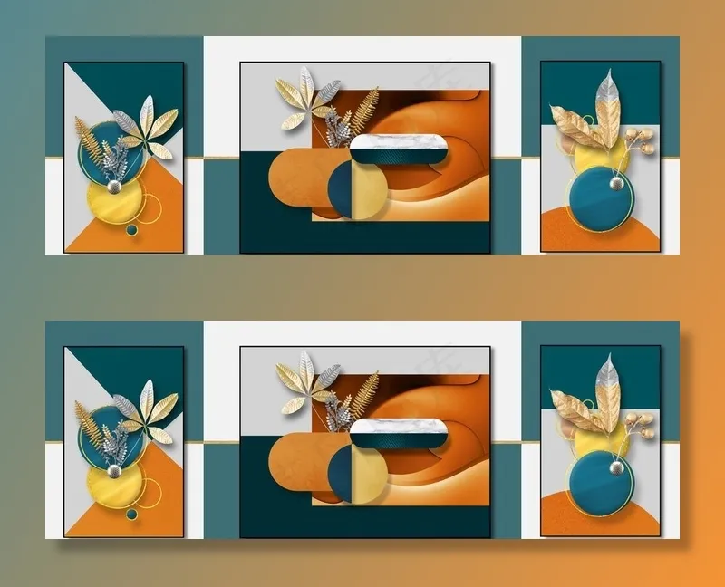 几何抽象装饰画图片