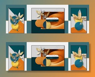 几何抽象装饰画图片