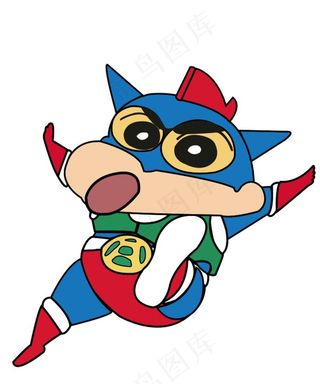 卡通蜡笔小新动感超人图片