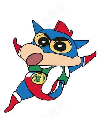 卡通蜡笔小新动感超人图片