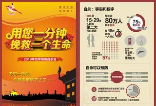 世界预防自杀日宣传单图片
