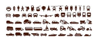 交通工具剪影图片