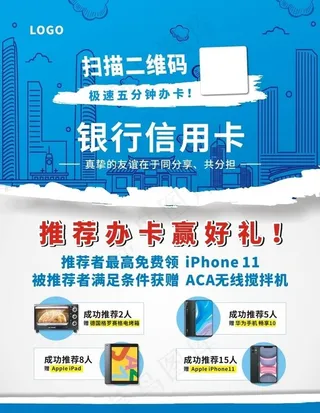 银行信用卡海报图片