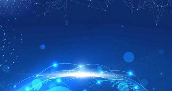 蓝色科技梦幻发光背景图片 蓝色科技梦幻发光背景图片