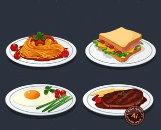 西餐美食插画图片