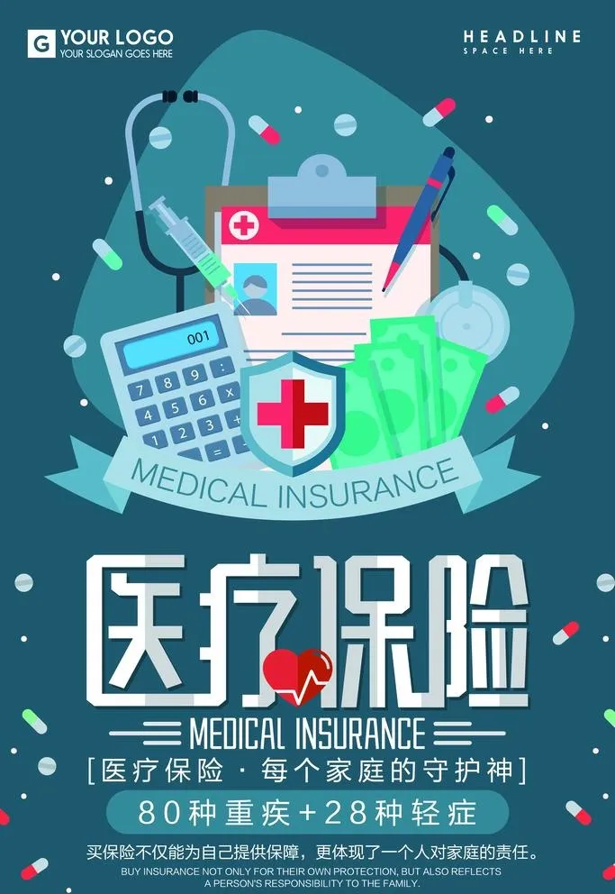 医疗保险图片(3543x5315)psd模版下载