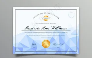 证书模板矢量图片