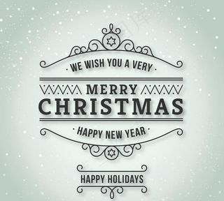复古圣诞刻字矢量图片