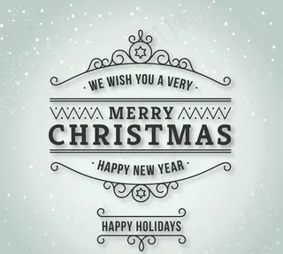 复古圣诞刻字矢量图片