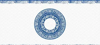 中式青花瓷花纹背景图片