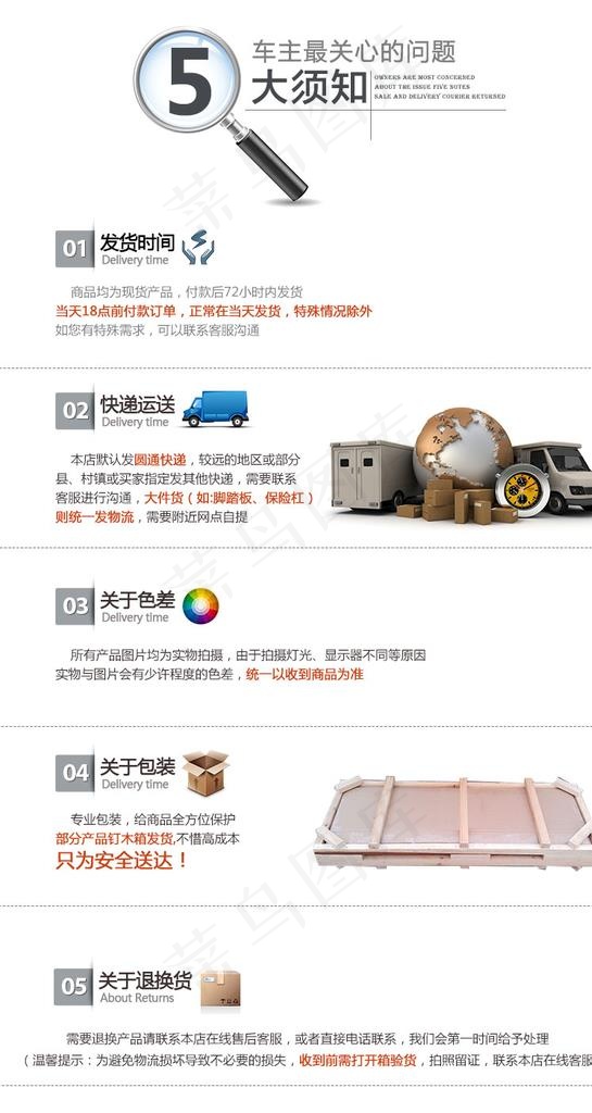 汽配淘宝详情售后尾部图片(790x1401)psd模版下载