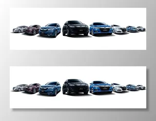 广汽本田车阵 免抠图素材图片