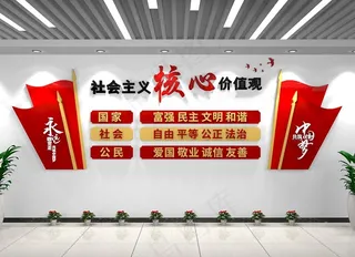 *核心价值观党建文化墙图片