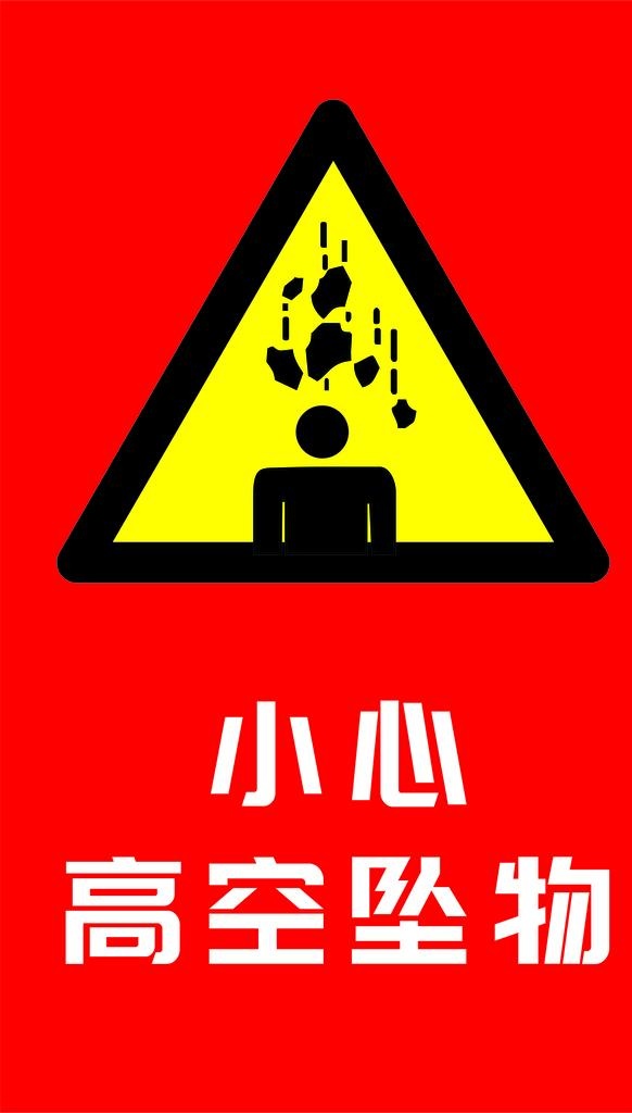小心高空坠物图片cdr矢量模版下载
