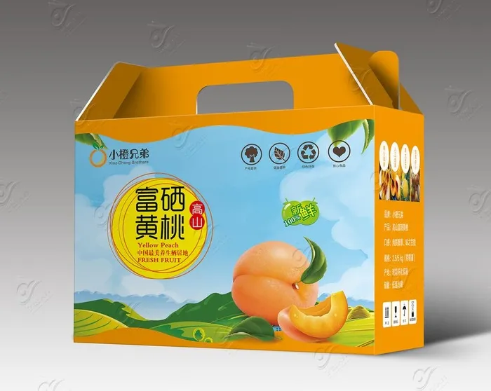 黄桃包装图片(6909x5374)psd模版下载