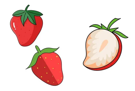 卡通手绘草莓图片