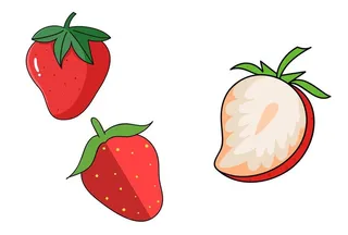 卡通手绘草莓图片