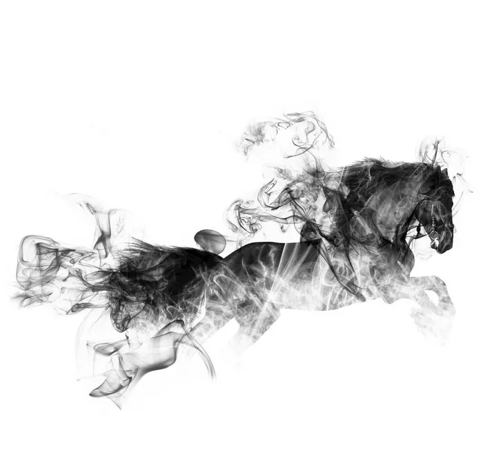 古风水墨马图片(2000x2000)psd模版下载