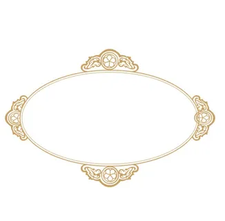 欧式椭圆边框花纹图片