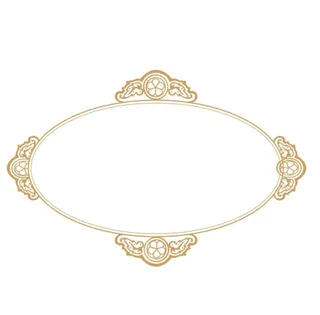 欧式椭圆边框花纹图片