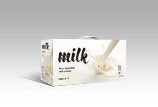 牛奶箱子样机图片