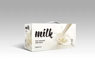 牛奶箱子样机图片