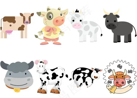 卡通牛图片