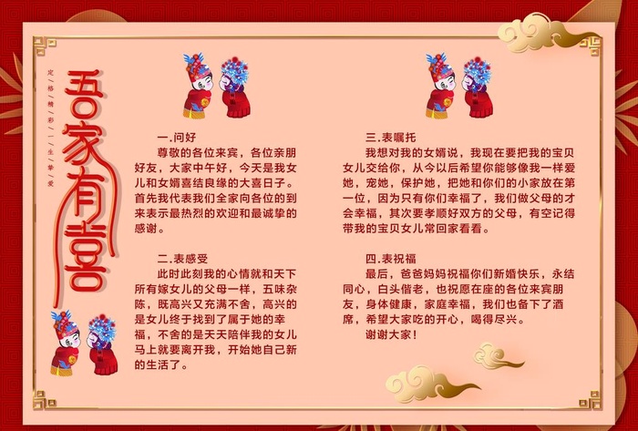 婚礼致辞图片(3508x2480)psd模版下载