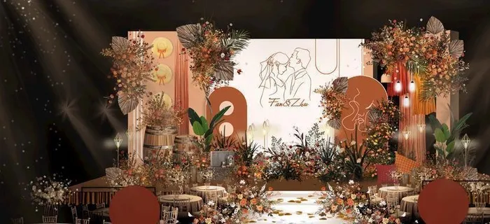 秋色婚礼主舞台效果图图片 秋色婚礼主舞台效果图图片