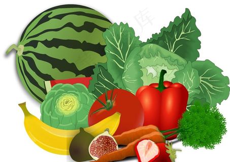 蔬菜水果插画图片