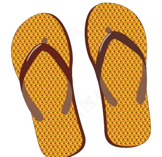 人字拖卡通插画图片