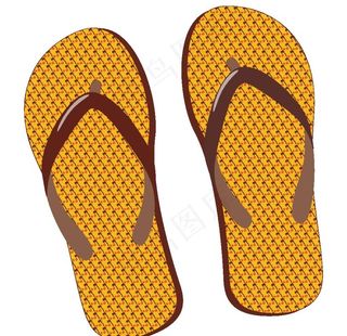 人字拖卡通插画图片