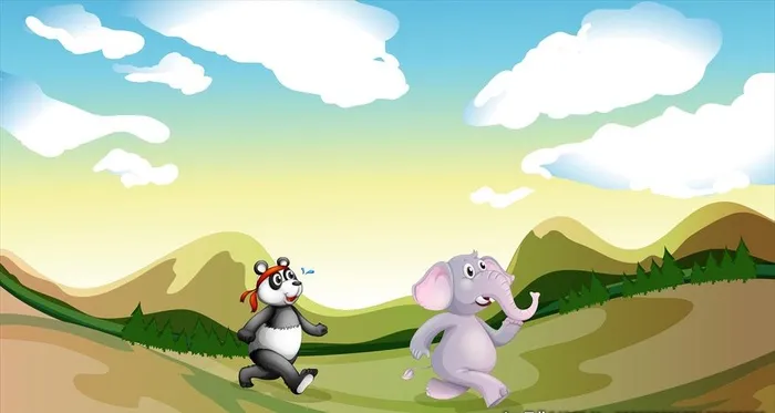 卡通大象图片eps,ai矢量模版下载