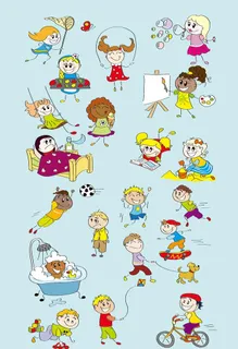 AI矢量卡通小孩子图片 AI矢量卡通小孩子图片