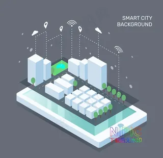 2.5d智慧城市背景图片