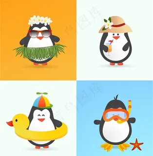 卡通企鹅图片