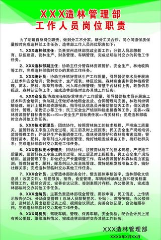 工作人员岗位职责 未转曲图片