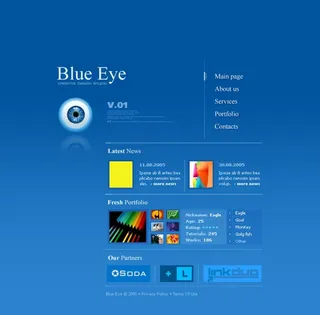 天蓝色网页设计样稿图片