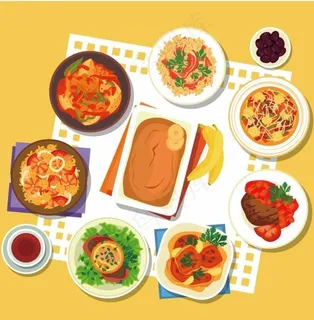 扁平化 食物图片