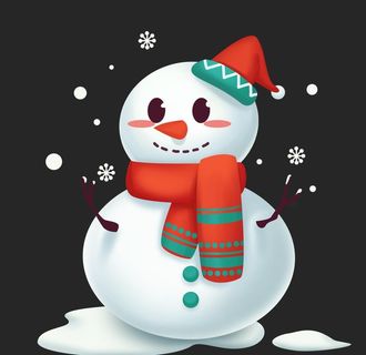 圣诞雪人素材图片
