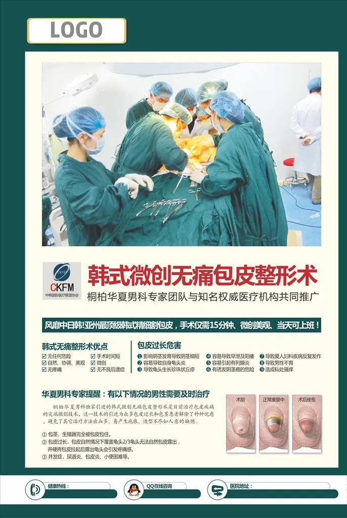 医院包皮海报图片cdr矢量模版下载