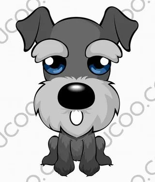 矢量狗图案迷你雪纳瑞图片