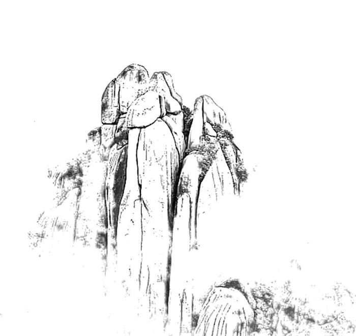 福鼎白茶太姥山水墨图片