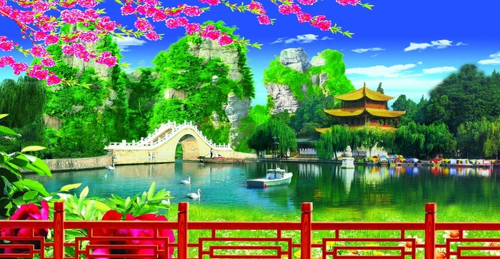 风景画 壁画图片