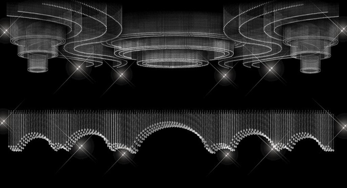 婚礼水晶吊顶图片