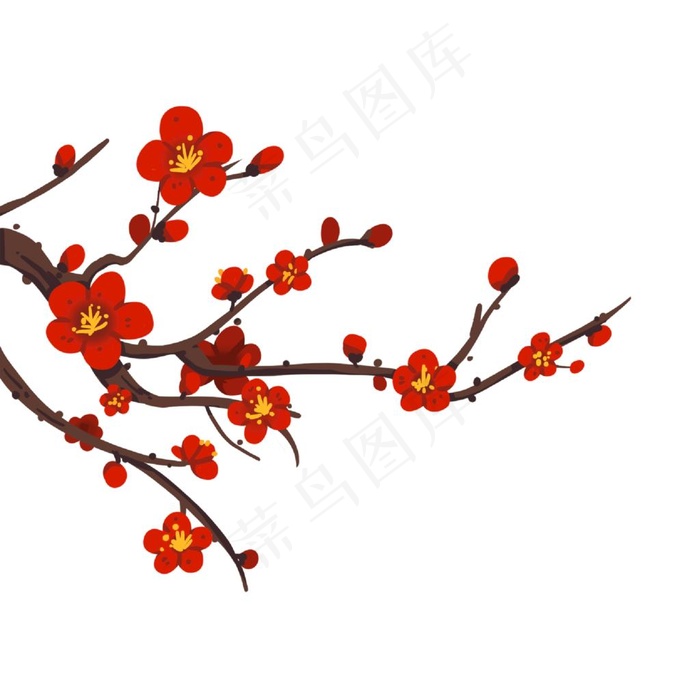 梅花素材图片(5556x5556)psd模版下载