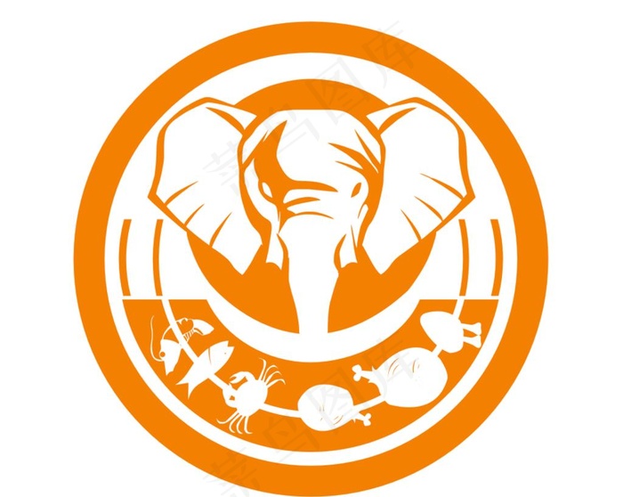 大象LOGO图片cdr矢量模版下载