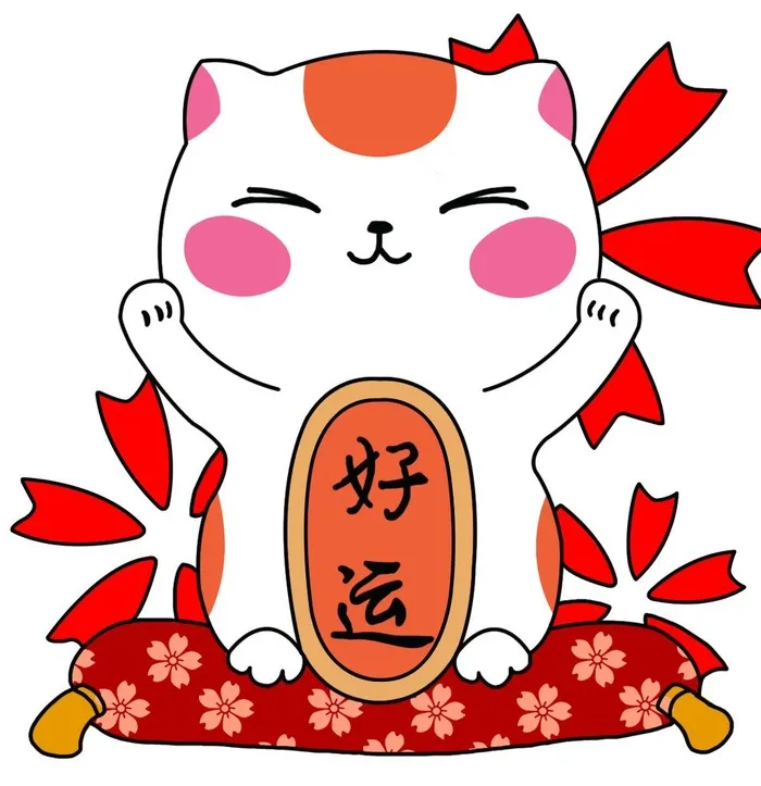 好运猫图片(1181x1182)psd模版下载
