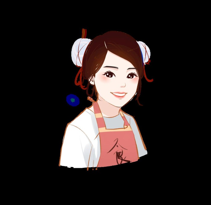 卡通厨娘人物头像素材图片